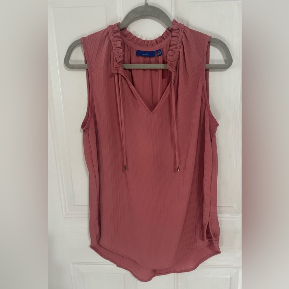 Apt 9 Ruffled Trim Sleeveless Blouse